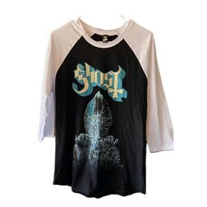 GHOST THE BAND IMPERA COVER RAGLAN METALLIC T SHIRT SIZE SMALL NEW 🔥